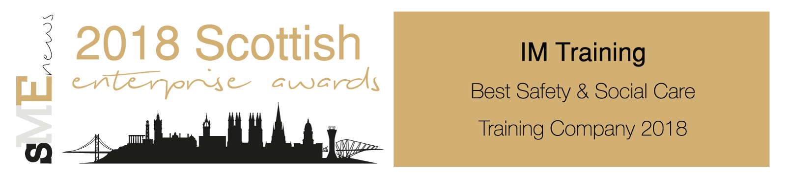 SME News - 2018 Scottish Enterprise Awards - Best Safety & Social Care Training Company 2018